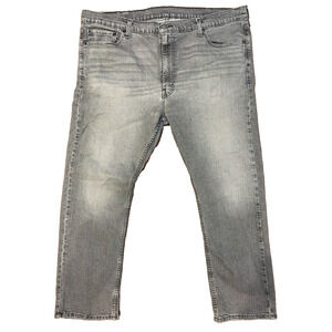 Levis 513 Mens Jeans 42 X 30 Light Charcoal Black Stretch